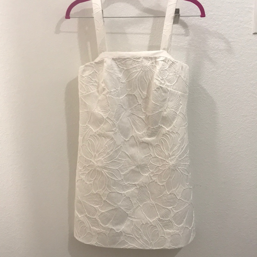 NWT J. Crew White Dress with Polynesian Embroidery